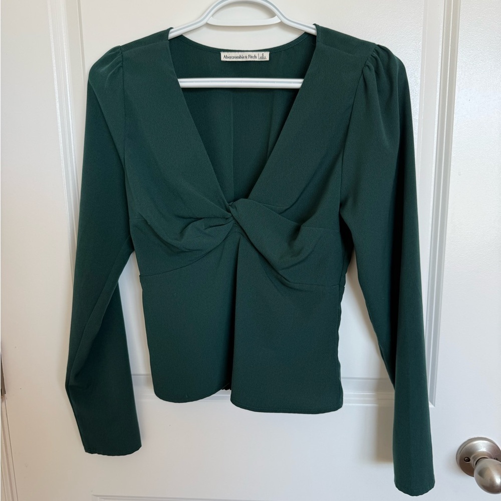 Abercrombie & Fitch Emerald Green Blouse Small - Picture 3 of 5
